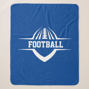 Football Sherpa Fleece Blanket Deken