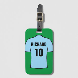 Football Shirt in lichtblauw Bagagelabel