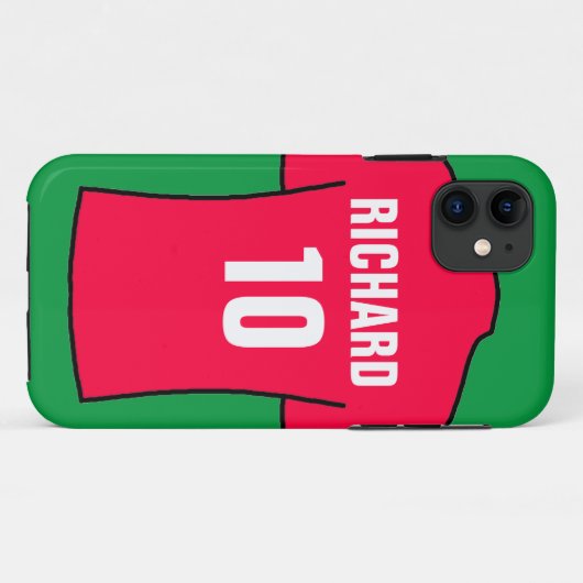 Football Shirt in rood Case-Mate iPhone Case (Achterkant (horizontaal))