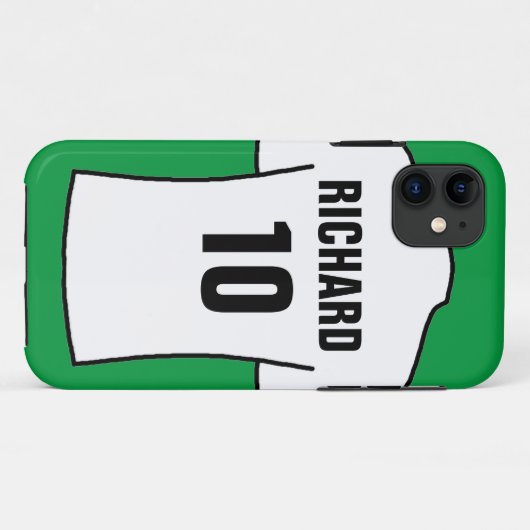 Football Shirt in wit Case-Mate iPhone Case (Achterkant (horizontaal))