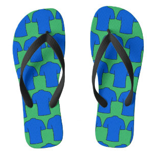 Football Shirten Design in Blue Teenslippers