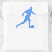 Football Silhouette Vierkante Sticker (Tas)