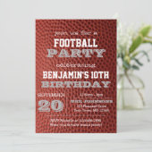 Football Silver Alle Gelegenheid Uitnodiging (Staand voorkant)