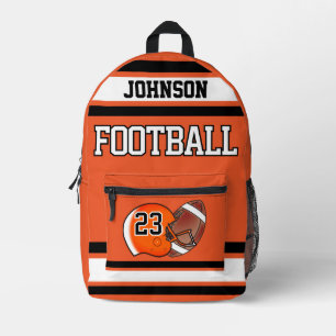 Football Sinaasappel - Bewerkbaar Bedrukte Rugzak