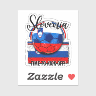 Football Slovenië Vlag, Sloveens  Voetbal Sticker