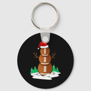 Football Snowman Balls kerstcadeaus Mannen Sleutelhanger