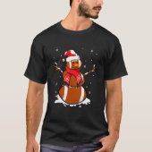 Football Snowman-kerstpyjama Matching Idea T-shirt (Voorkant)
