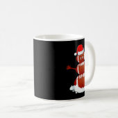 Football Snowman Xmas Holiday Srts Player Funny Ch Koffiemok (Voorkant rechts)