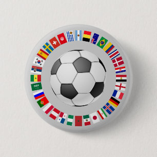 FOOTBALL SOCCER 2018 RONDE BUTTON 5,7 CM