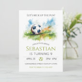 Football Soccer Anniversaire Fête Invitation (Debout devant)
