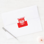 Football Soccer Polska over het wereldkampioenscha Vierkante Sticker (Envelop)