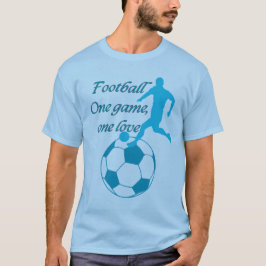 Football spel blauw t-shirt