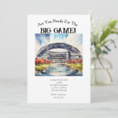 Football Spel Dag Groot Spel Partij Kaart (Staand voorkant)