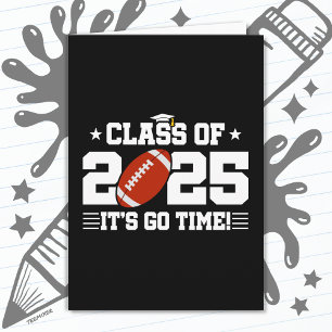 Football Speler Afstuderen Klasse van 2025 Senior Kaart