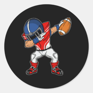 Football Speler - Amerikaans Football Seizoen Dab Ronde Sticker