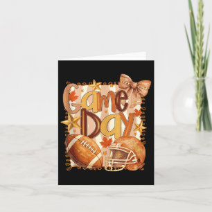 Football Speler Coquette Boog Spel Dag Vibes Brush Kaart