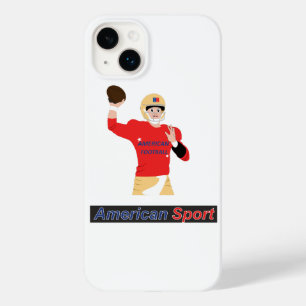 Football speler in actie met bal in de hand Case-Mate iPhone 14 plus hoesje
