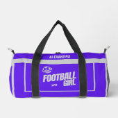 Football Speler Meisje, Team, Gift Duffle Bag Plunjezak (Voorkant)