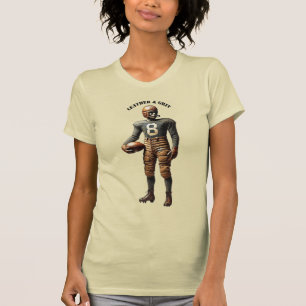  Football Speler met een Leather Helmet URM T-shirt
