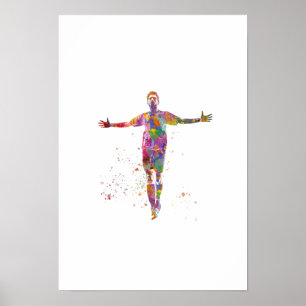 Football speler poster