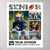 Football Speler Senior Night Sport Fotocollage