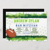 FOOTBALL SPLASH Bar Mitswa Uitnodiging (Voorkant / Achterkant)