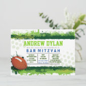FOOTBALL SPLASH Bar Mitzvah Invitation (Debout devant)