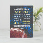 FOOTBALL SPLATTER Bar Mitzvah Invitation Invitatio (Debout devant)