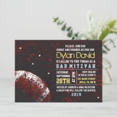 FOOTBALL SPLATTER Bar Mitzvah Invitation Invitatio (Debout devant)