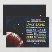 FOOTBALL SPLATTER Bar Mitzvah Uitnodiging (Voorkant / Achterkant)