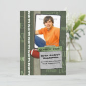 Football, Sport, Foto Afstuderen Aankondiging (Staand voorkant)