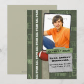 Football, Sport, Foto Afstuderen Aankondiging (Voorkant / Achterkant)