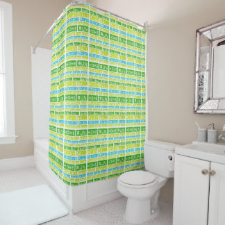 Football sport Green Fabric Shower Curtai Douchegordijn
