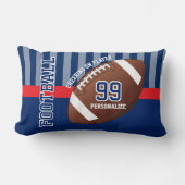 Football Sport in donkerblauw en rood Kussen (Voorkant)