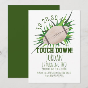 Football Sport TouchDown Tailgating Grass Party Kaart