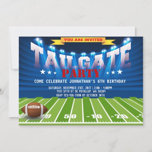 Football sportif Carte de fête d'anniversaire (Devant)