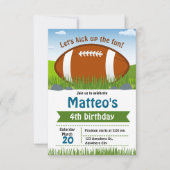 Football sportif Invitation Anniversaire (Devant)