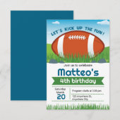 Football sportif Invitation Anniversaire (Devant / Derrière)