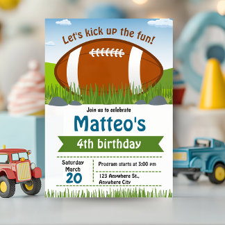 Football sportif Invitation Anniversaire