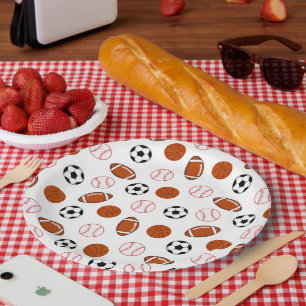 Football sportpatroon papieren bordje