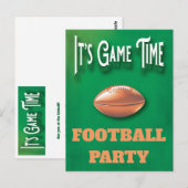 Football Sports Game Party Invitation (Devant / Derrière)