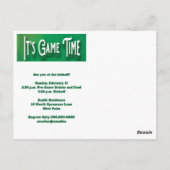 Football Sports Game Party Invitation (Dos)