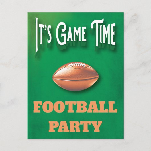 Football Sports Game Party Invitation (Devant)