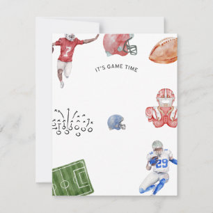 Football Sports Modern kleurrijk Baby shower of Ki Feestdagenkaart
