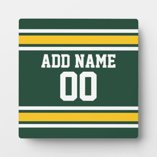 Football sportteam Jersey - Aangepaste naam Fotoplaat (Voorkant)