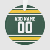 Football sportteam Jersey - Aangepaste naam Ornament (voorkant)