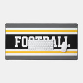 FOOTBALL Sporty Grey Black Yellow Racing Stripes (Clavier et souris)