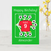 Football Star (helemaal rood) Kaart (Gele Bloem)