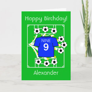 Football ster (Alle blauw) Kaart