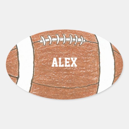 Football sticker met naam (Voorkant)